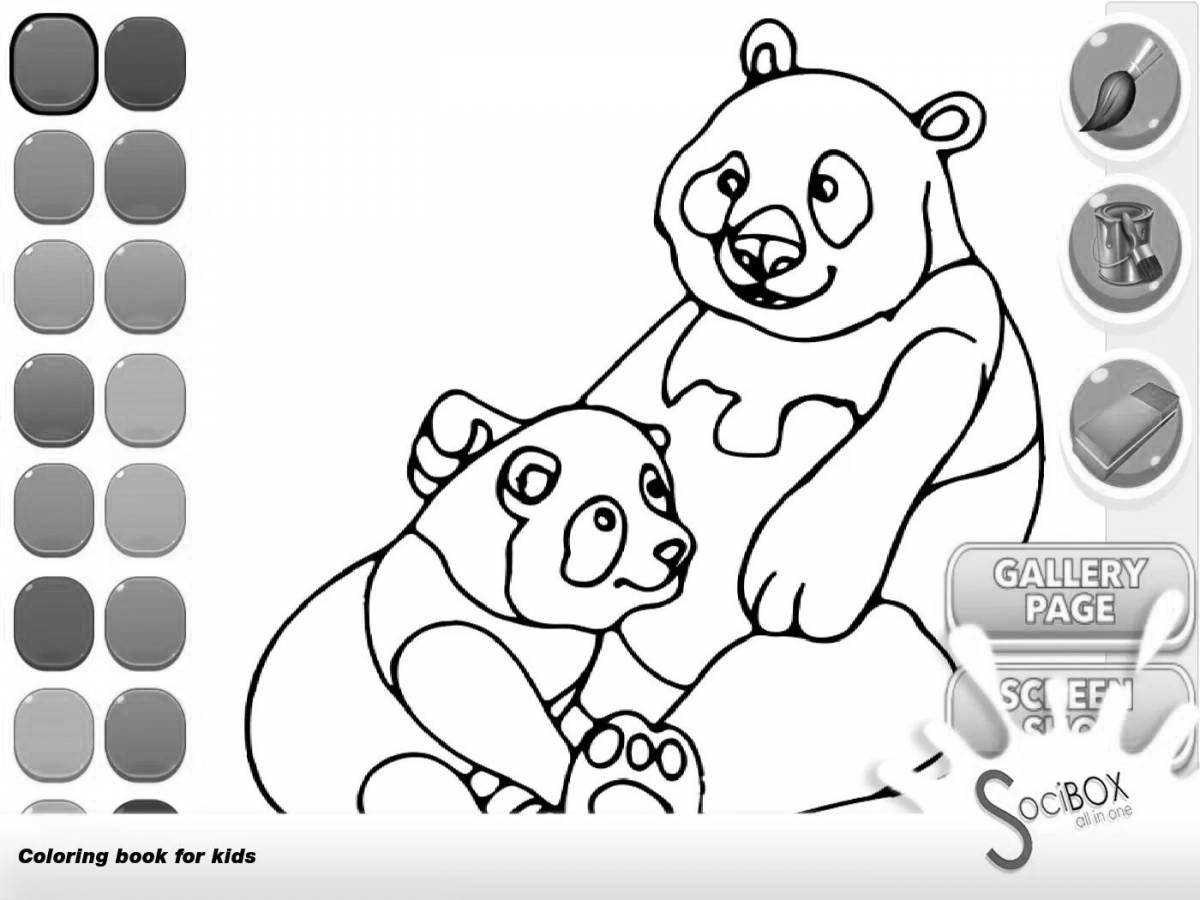 Cute bear coloring by numbers