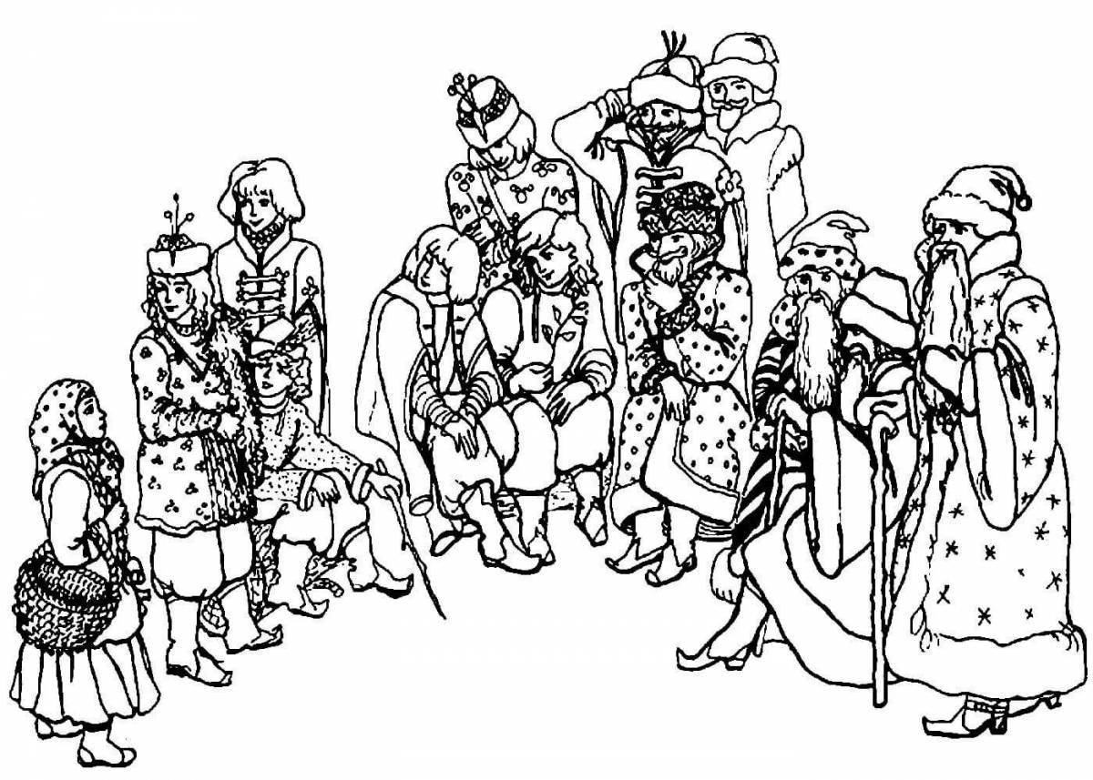 Dazzling coloring book twelve months of fairy tale