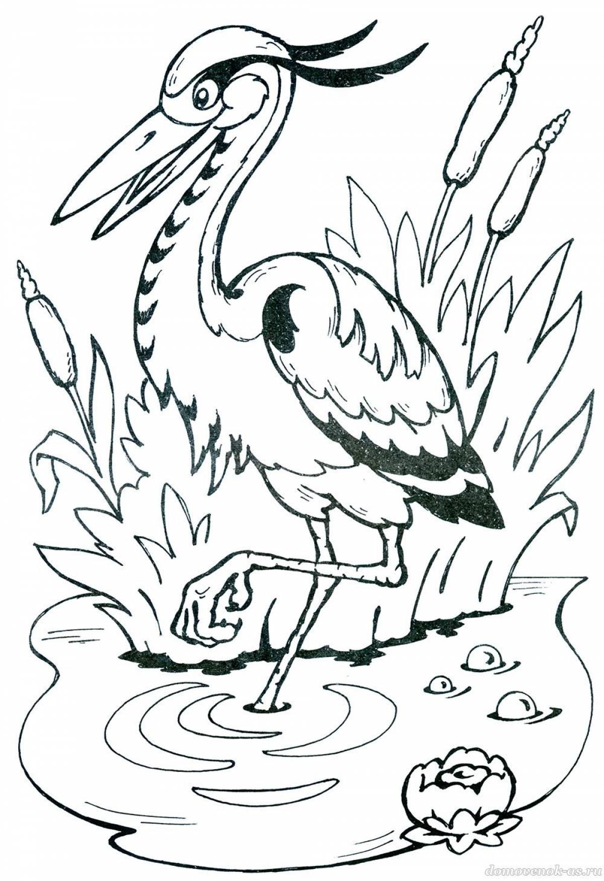 Heron and crane #11