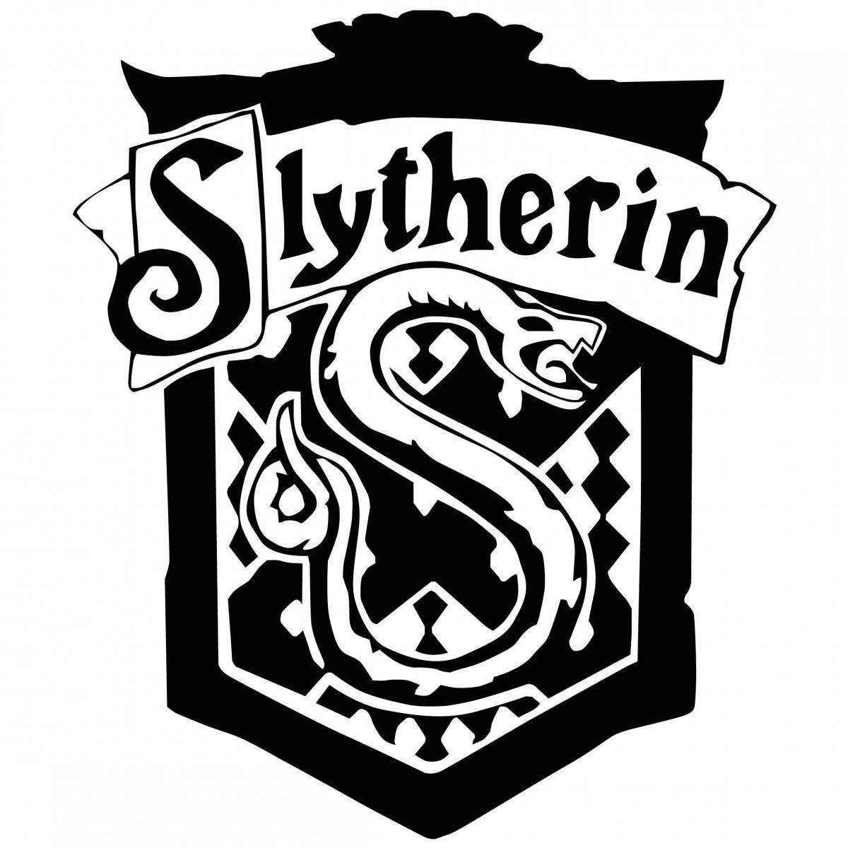 Great slytherin coloring page