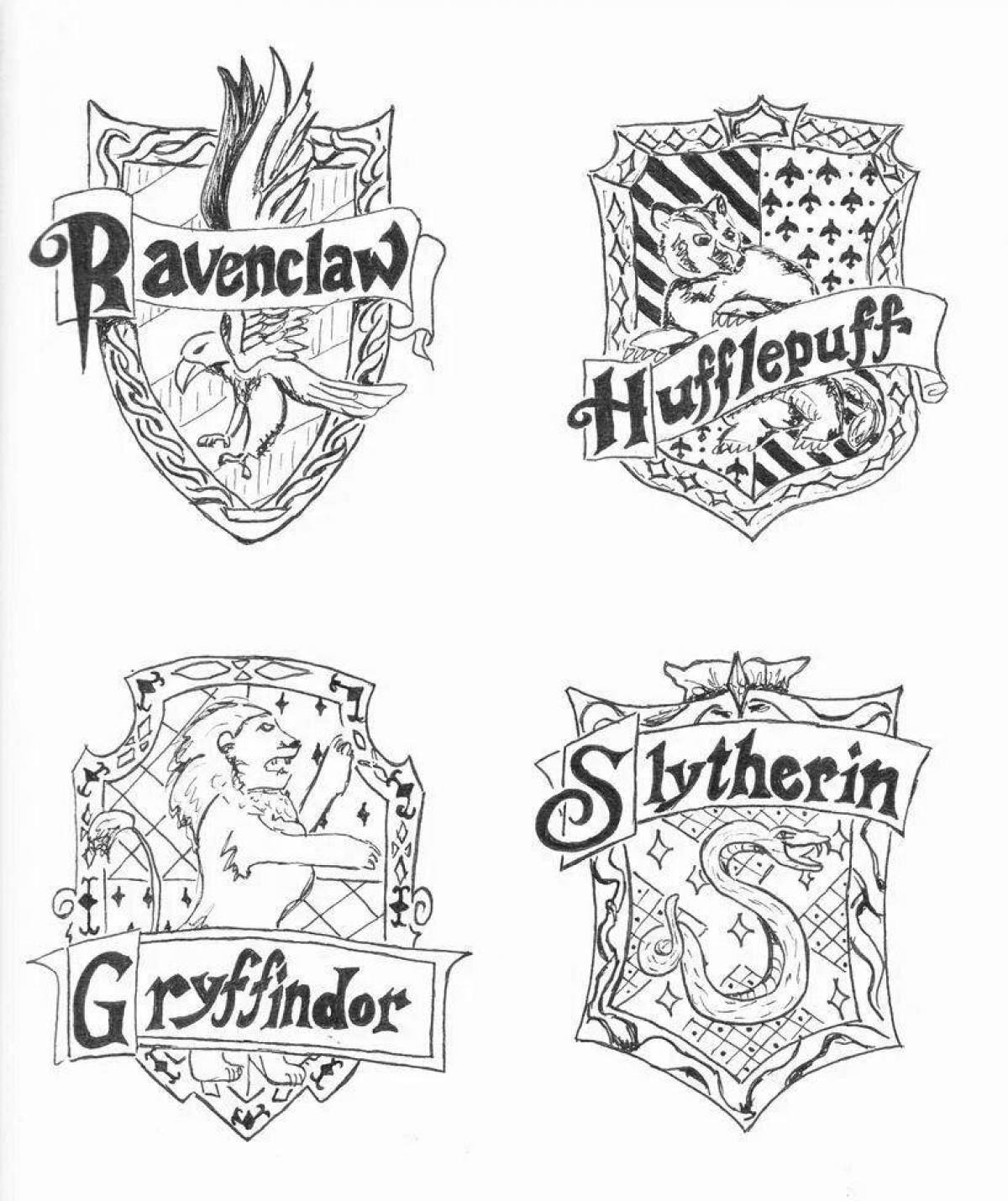 Slytherin glitter coloring book
