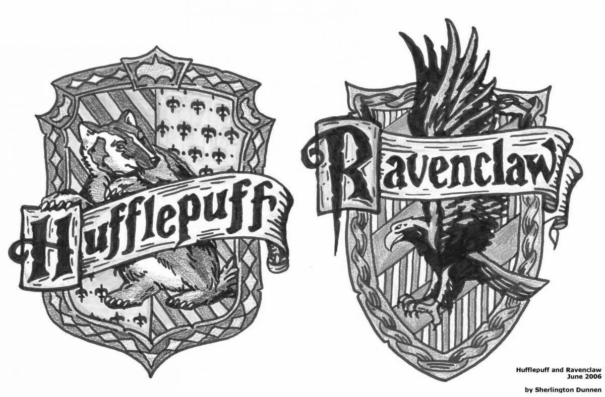Rampant Slytherin coloring page