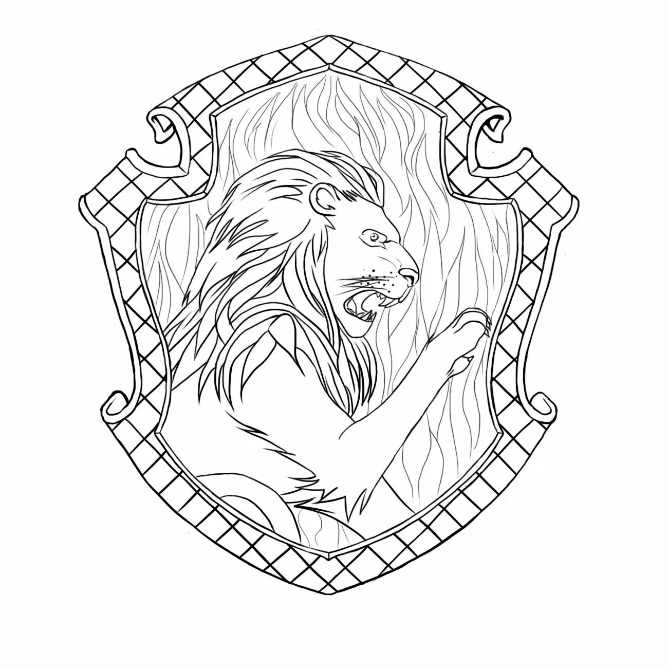 Adorable slytherin coloring page