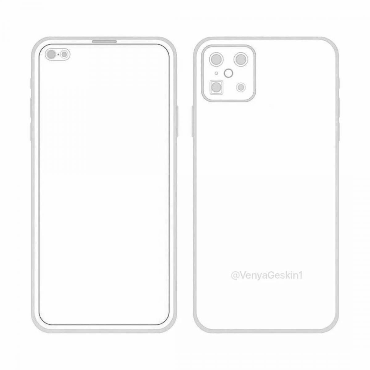 Amazing iphone 11 coloring page