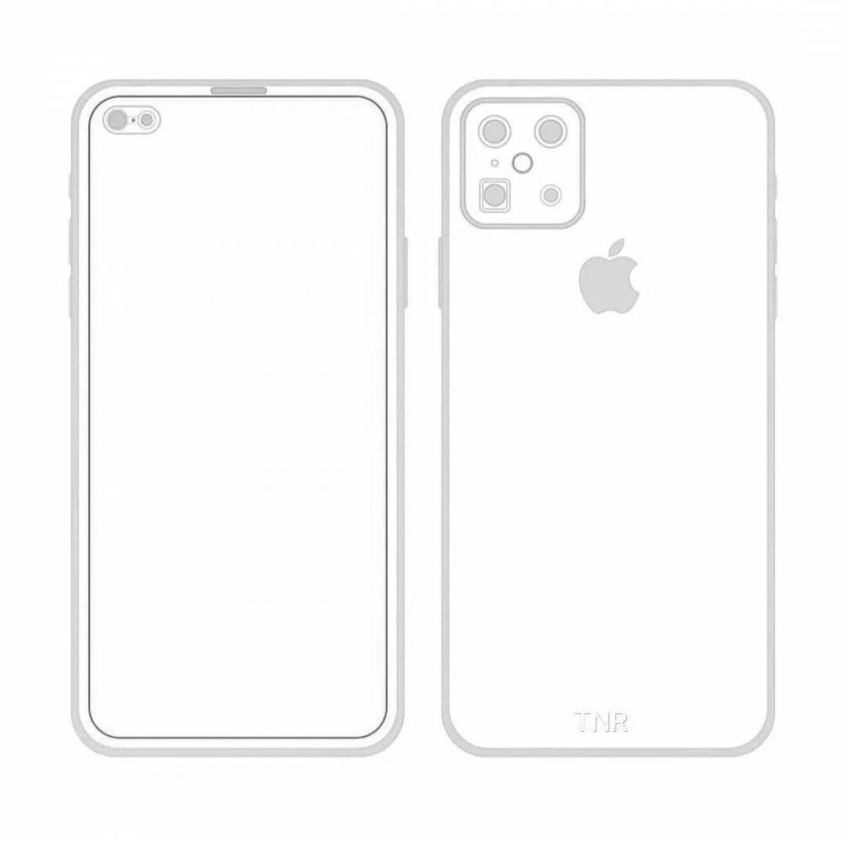 Awesome iphone 11 coloring page