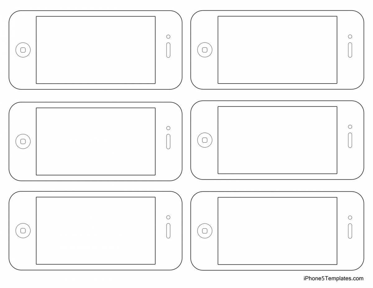 Amazing iphone 11 coloring page