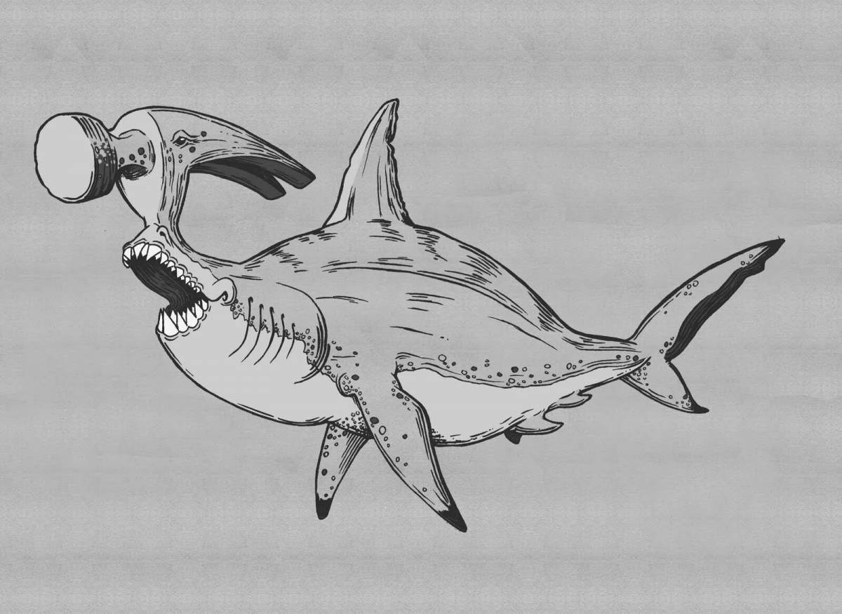 Megalodon impressive coloring book for kids