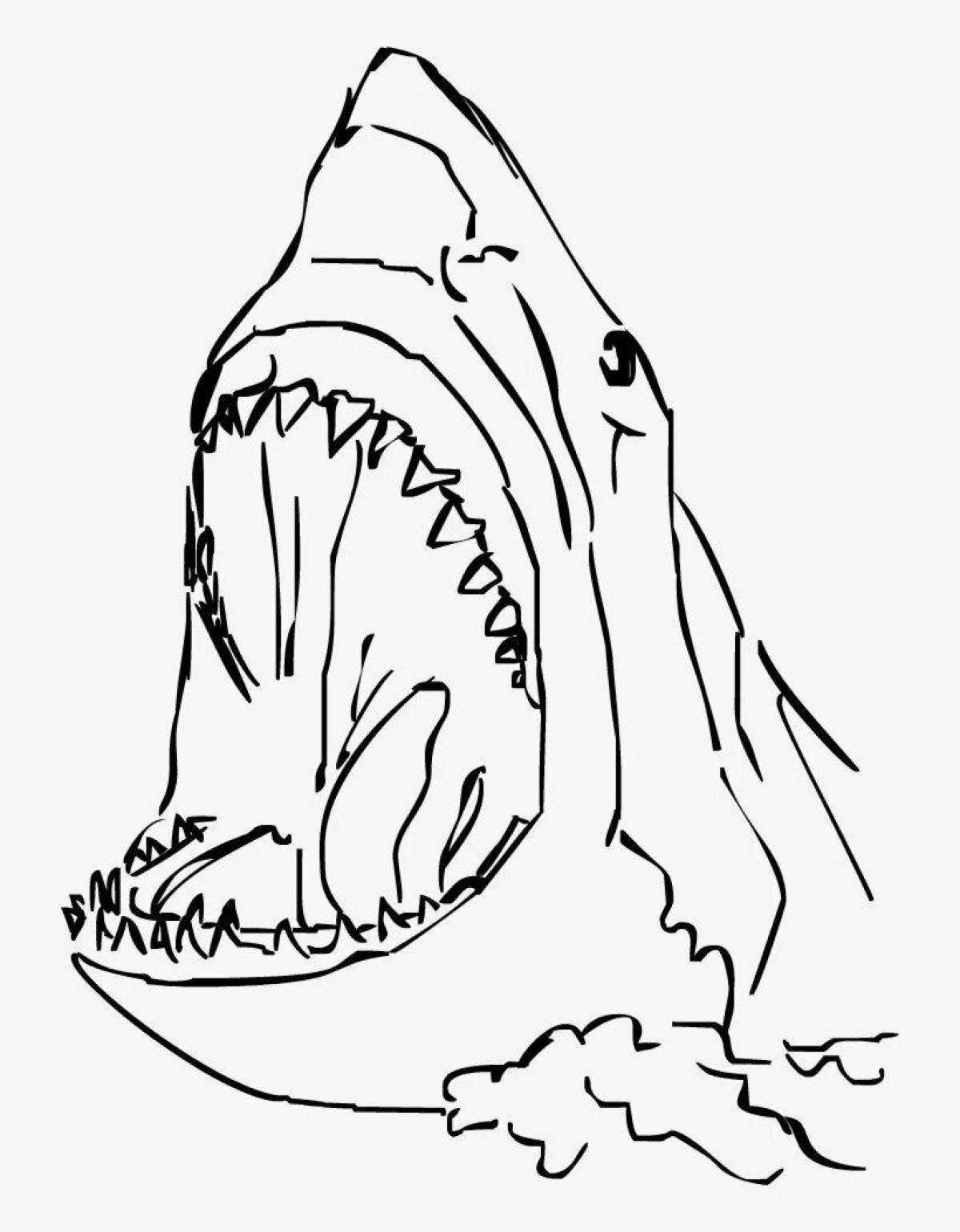 Glorious megalodon coloring book for kids