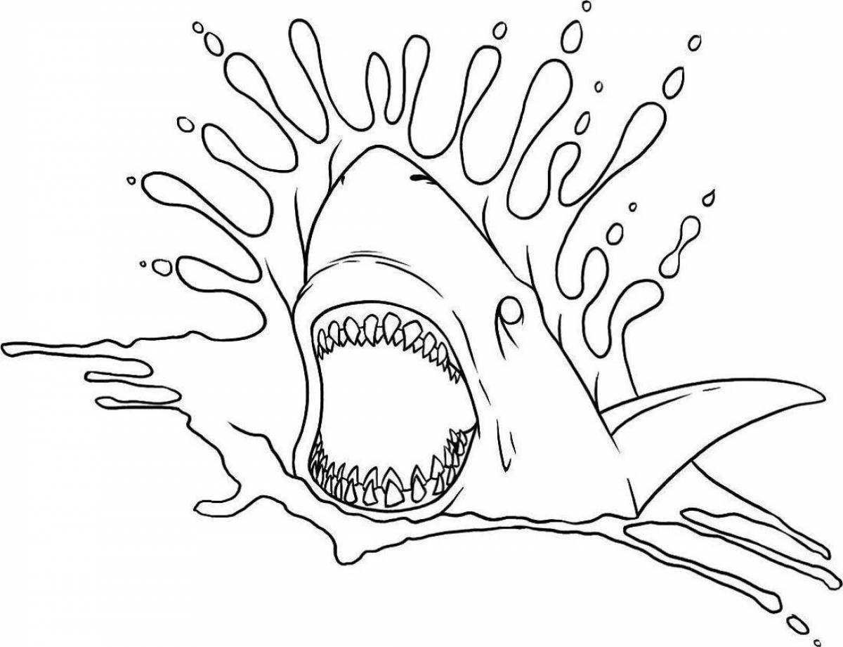 Megalodon dazzling coloring book for kids