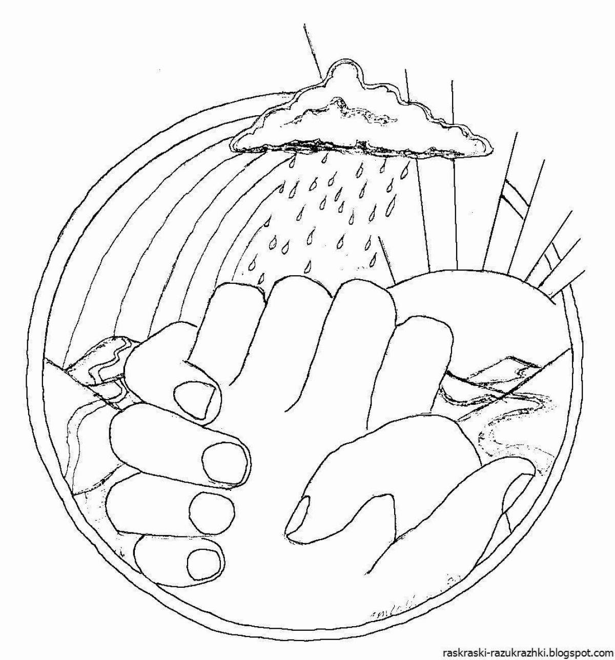 Раскраска Красочный плакат «спасите природу»