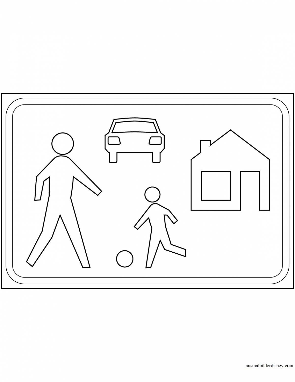 Coloring page sign 