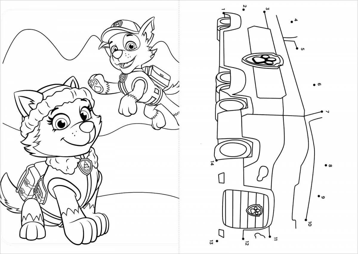 Paw Patrol bright tower coloring page