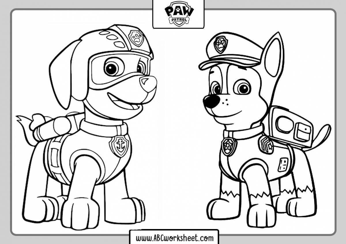 Paw patrol tower fun coloring page