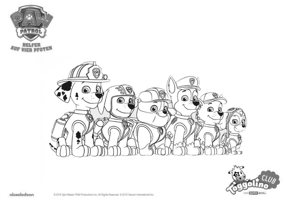 Incredible paw patrol tower coloring page