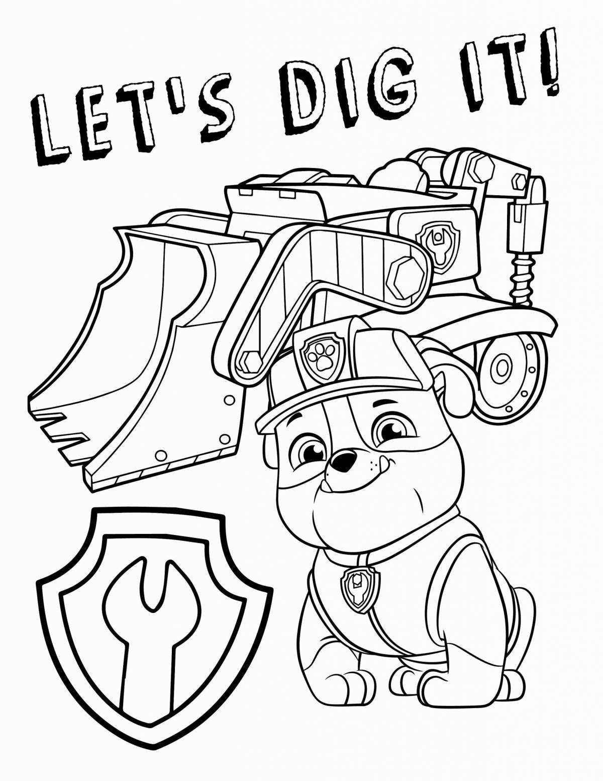 Coloring page gorgeous paw patrol tower