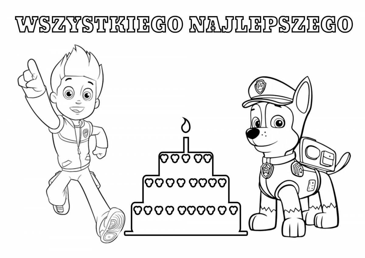 Awesome paw patrol tower coloring page