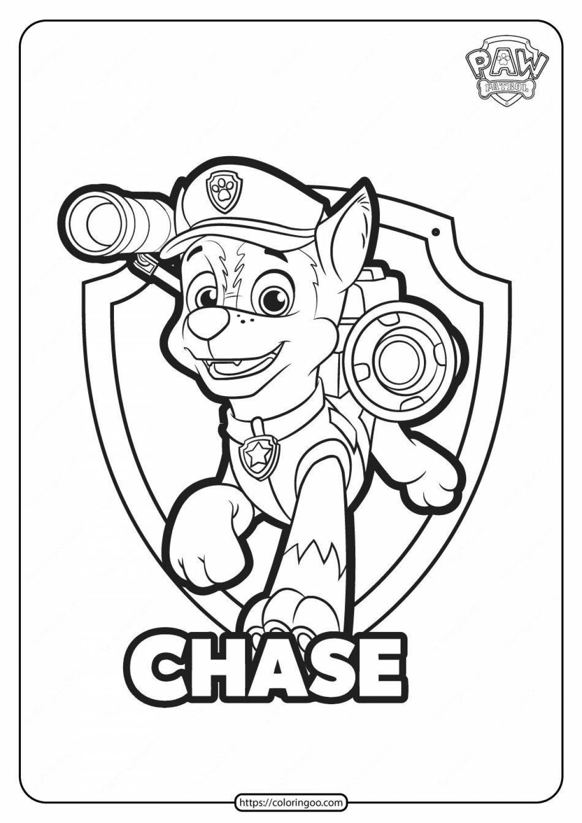 Cute paw patrol tower coloring page