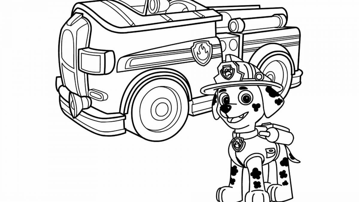 Coloring page adorable tower of the paw patrol