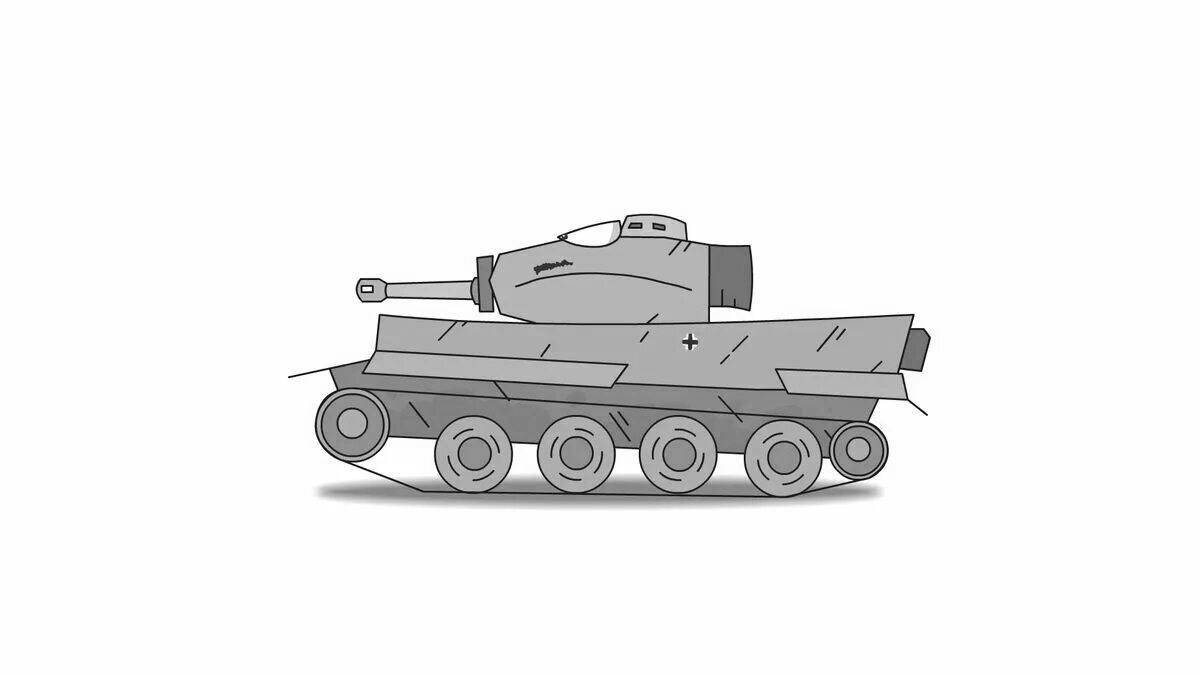 Впечатляющая раскраска ratte tank gerand