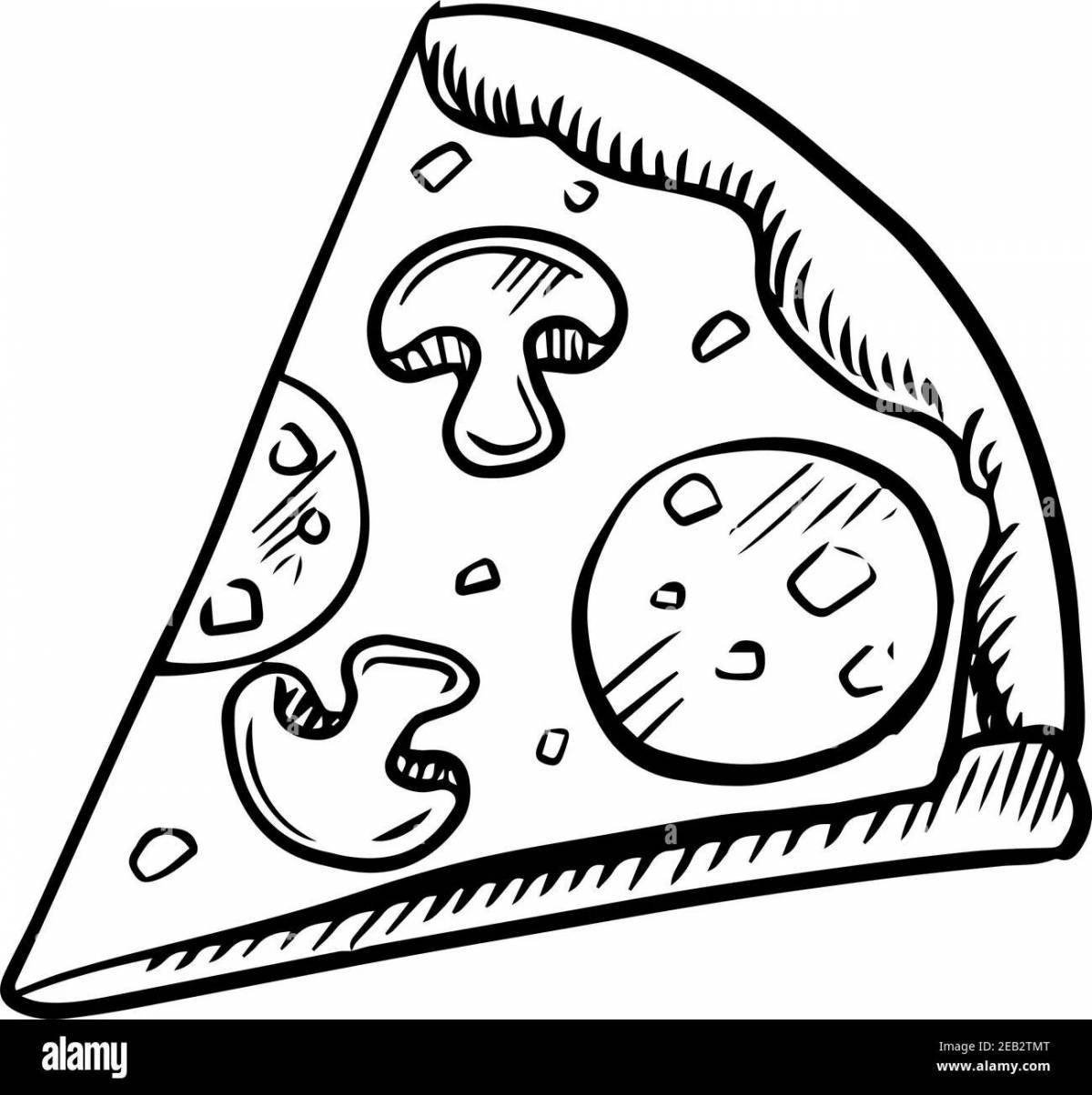 Coloring page great sausage pizza