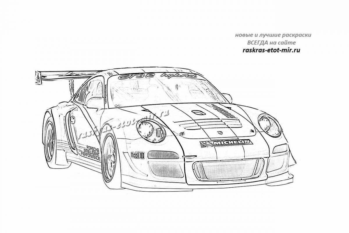 Потрясающая раскраска porsche 911