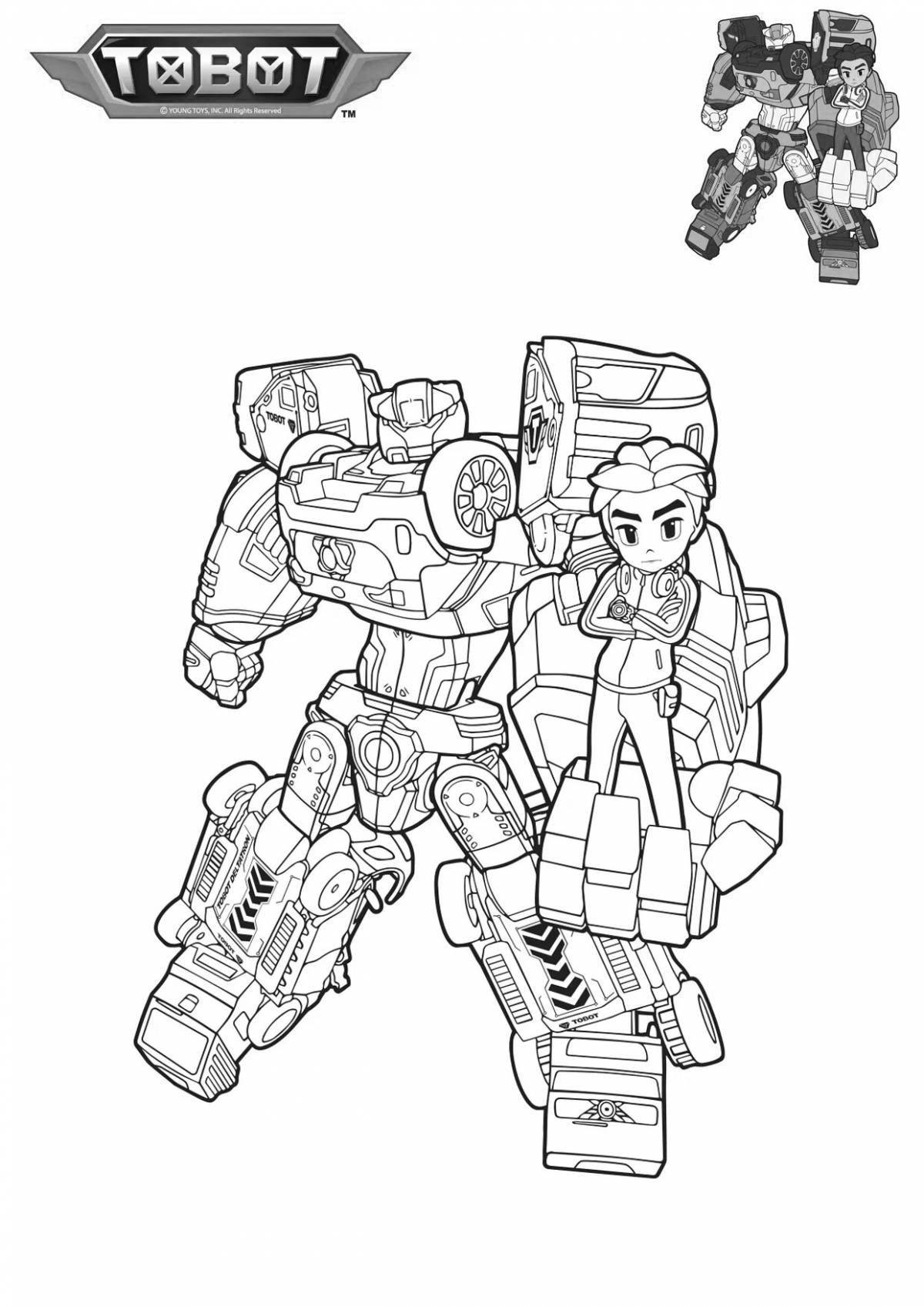 Attractive tobot x coloring book