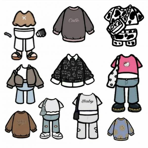 Coloring Pages Clothes for toki boki (36 pcs) - download or print for ...