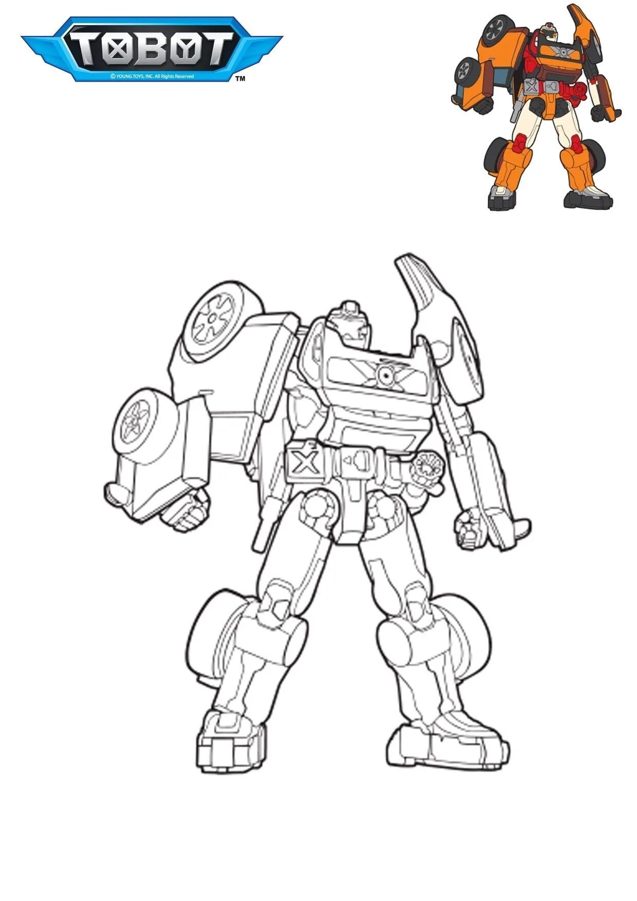 Color-explosion tobot x coloring page