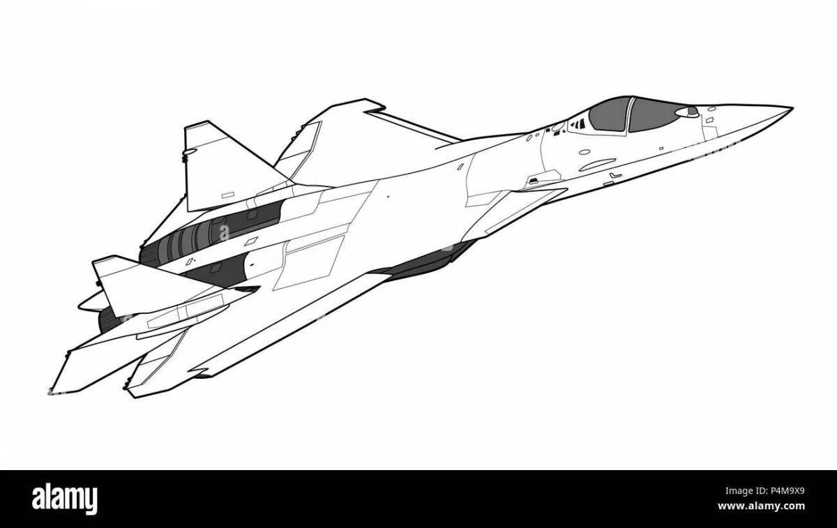 Раскраска «Ударный истребитель Су-37»