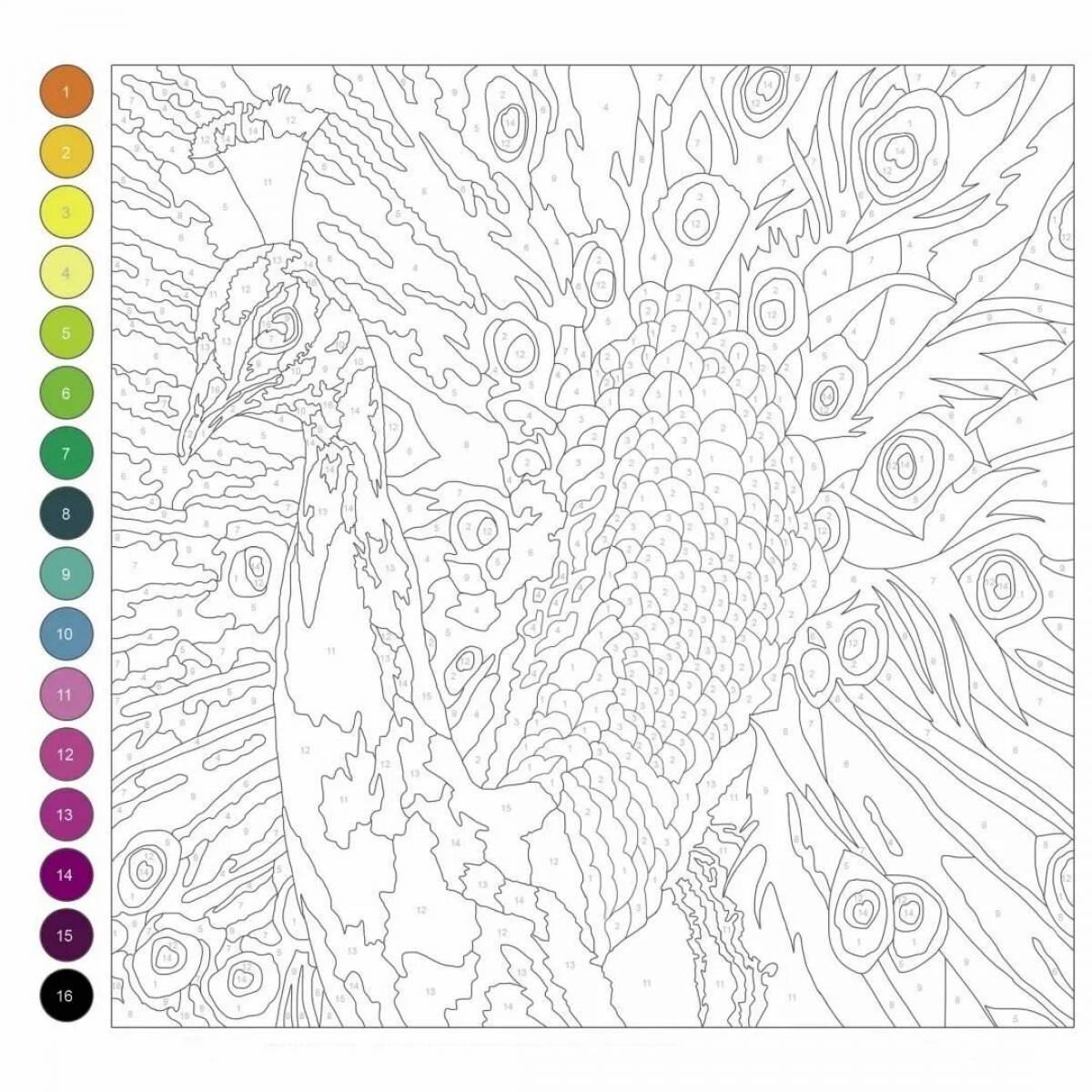 Creative-hard-bright coloring by numbers