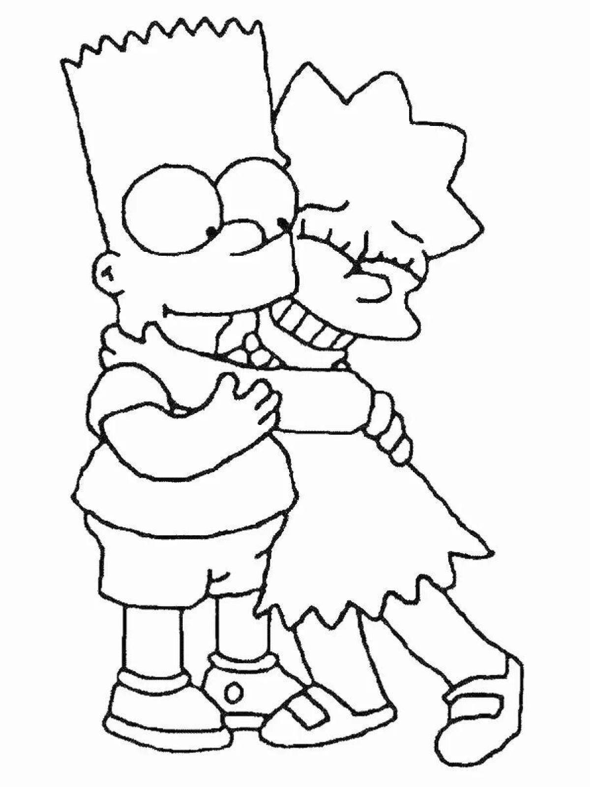 Brother and sister holiday coloring page