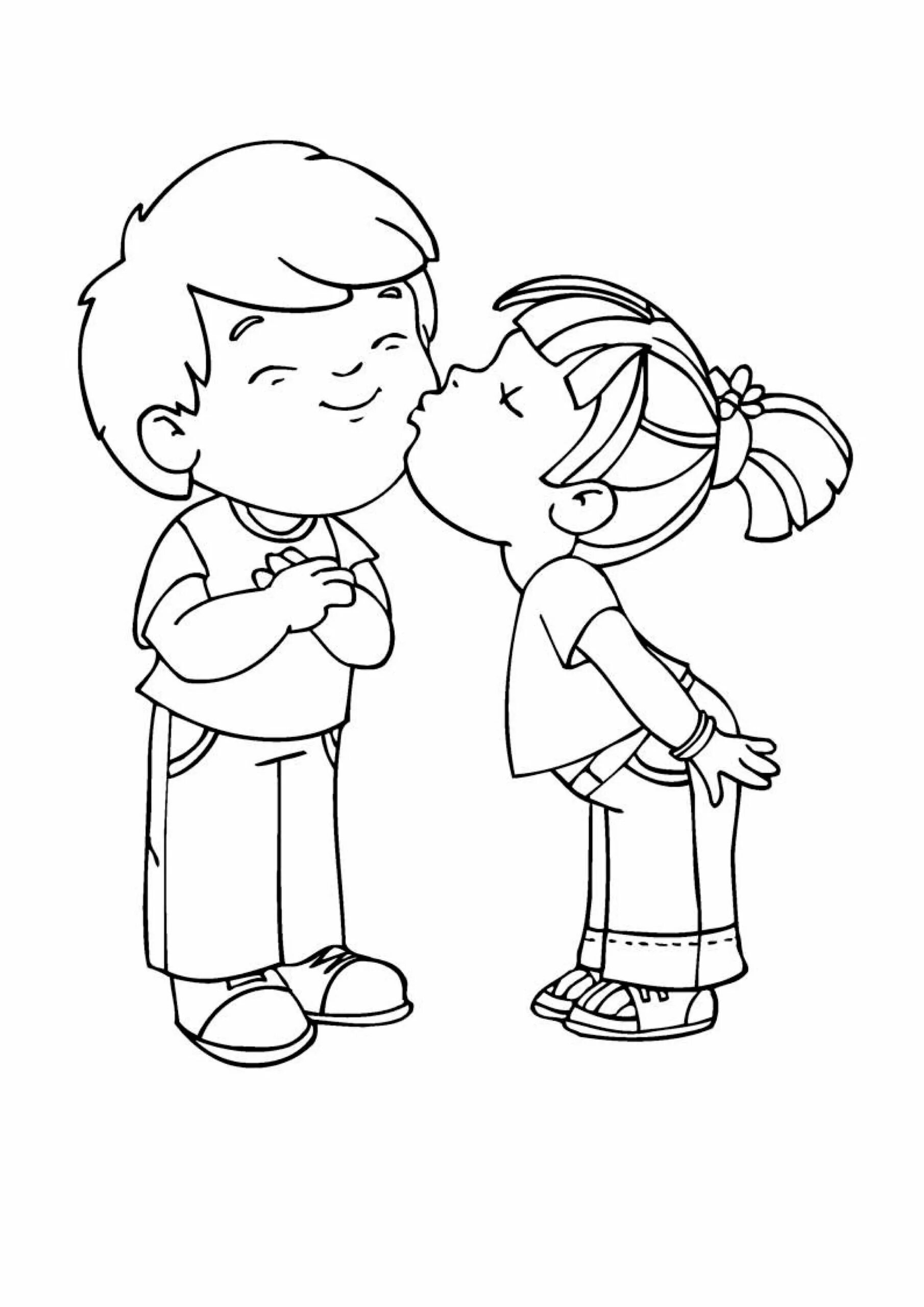 Brother and sister coloring pages
