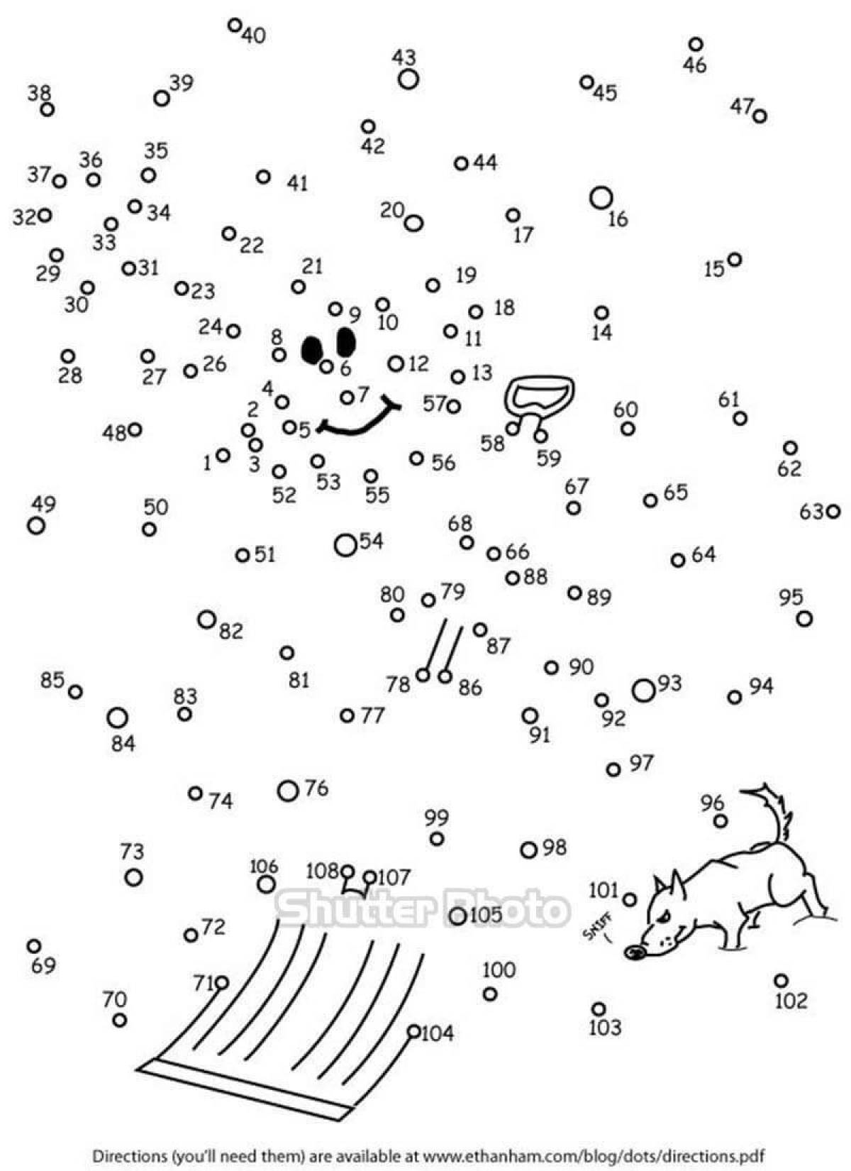 Fun coloring connect by numbers
