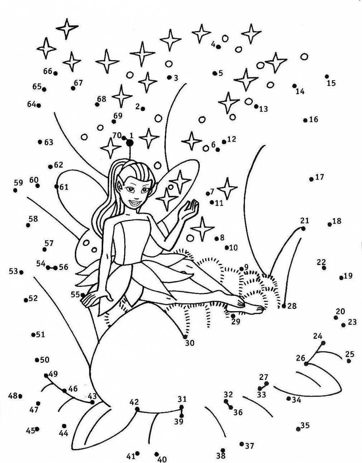 Joyful connect by numbers coloring page