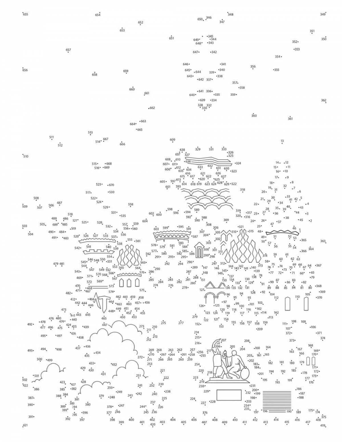 Connect by numbers color combination