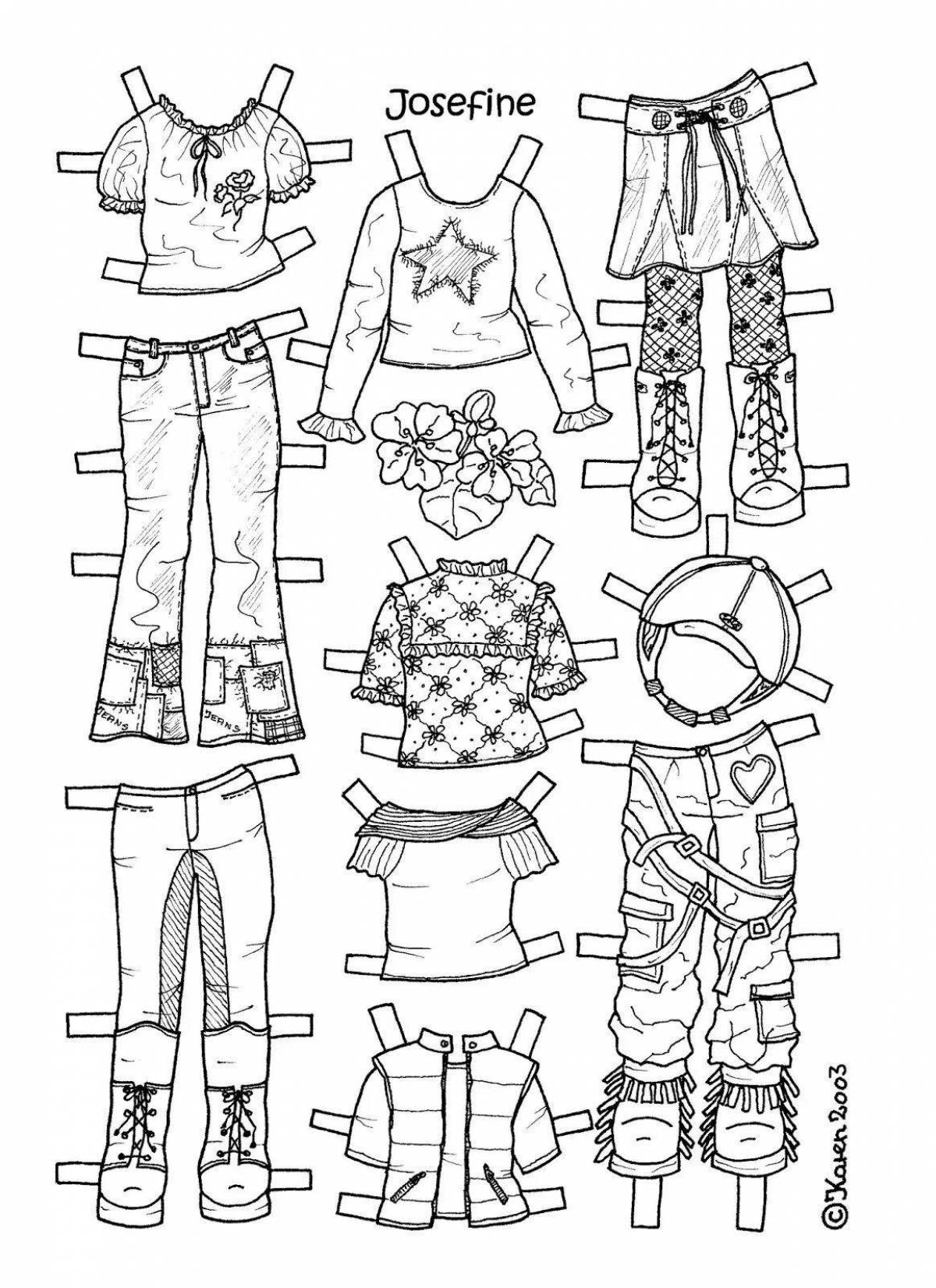 Colored paper dolls-boys