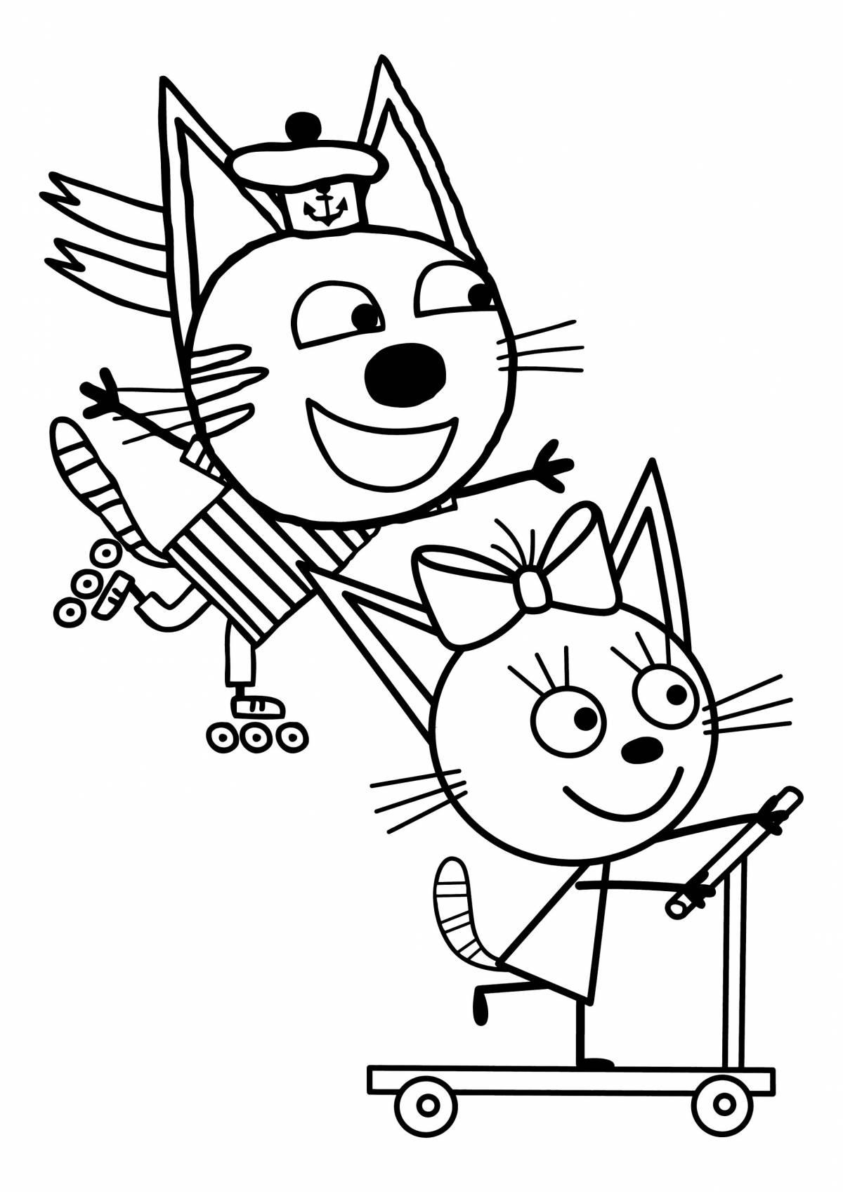 Three cats cartoon #20
