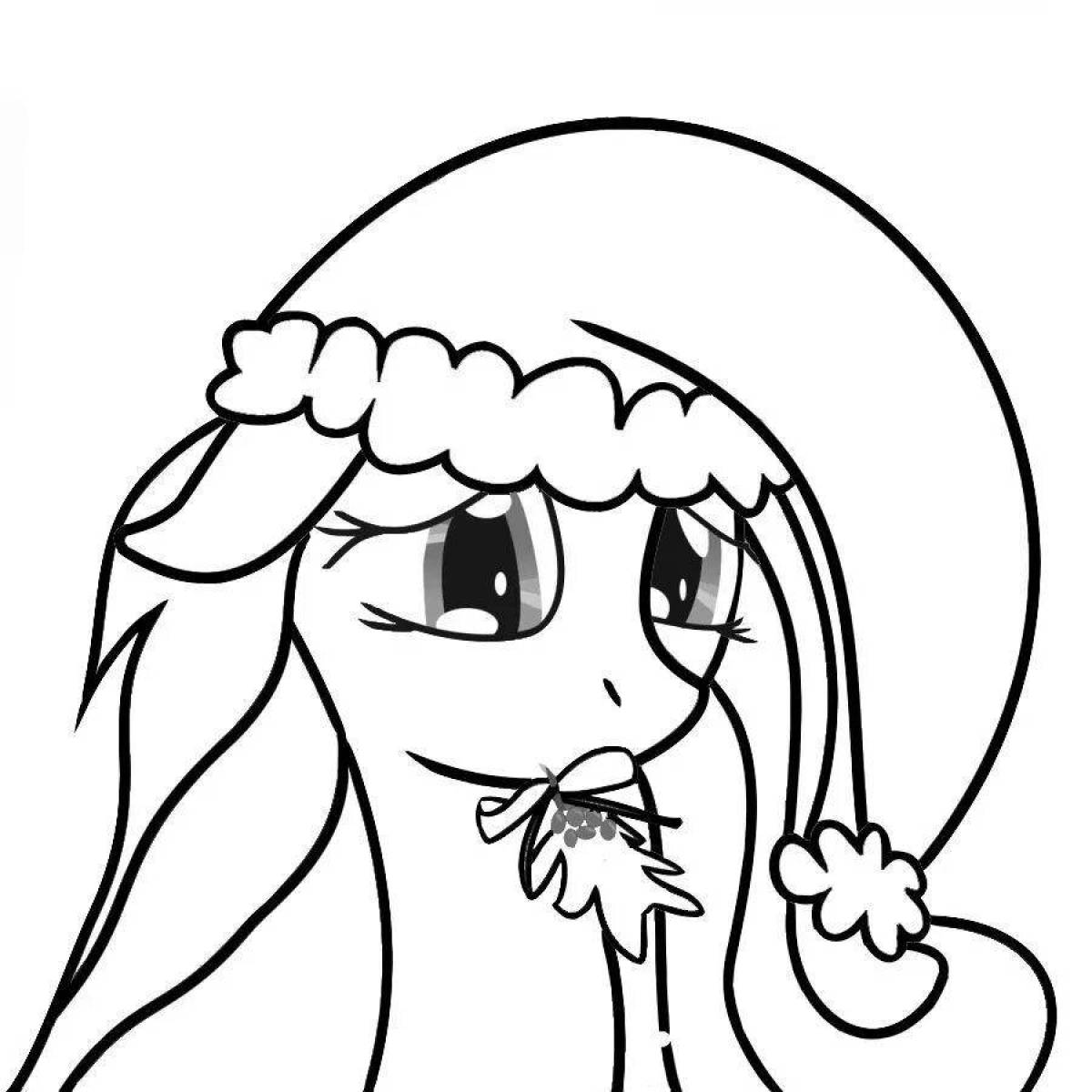 Radiant coloring page pony