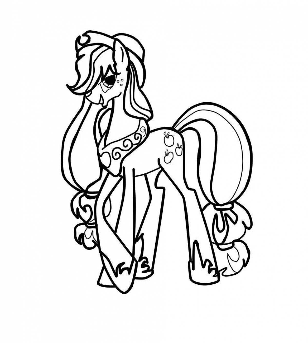Fairytale pony coloring