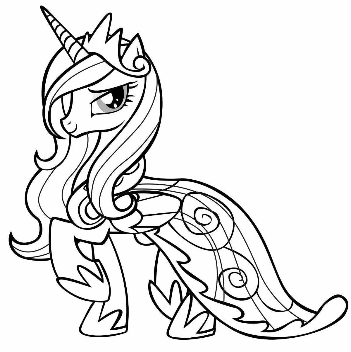 Shine pony coloring book