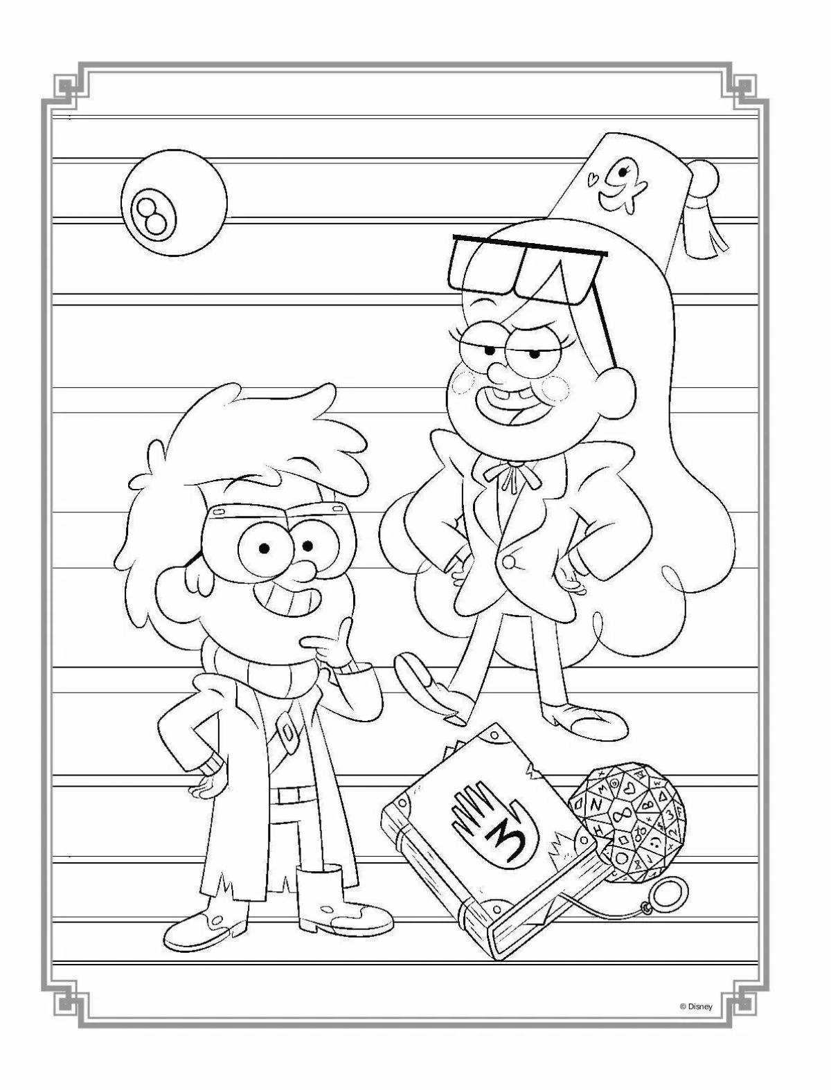 Gravity falls colorful coloring book