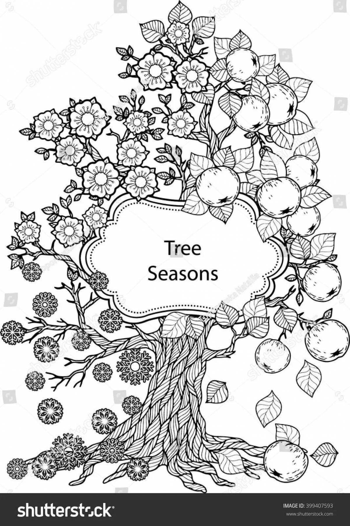 Charming seasons coloring book