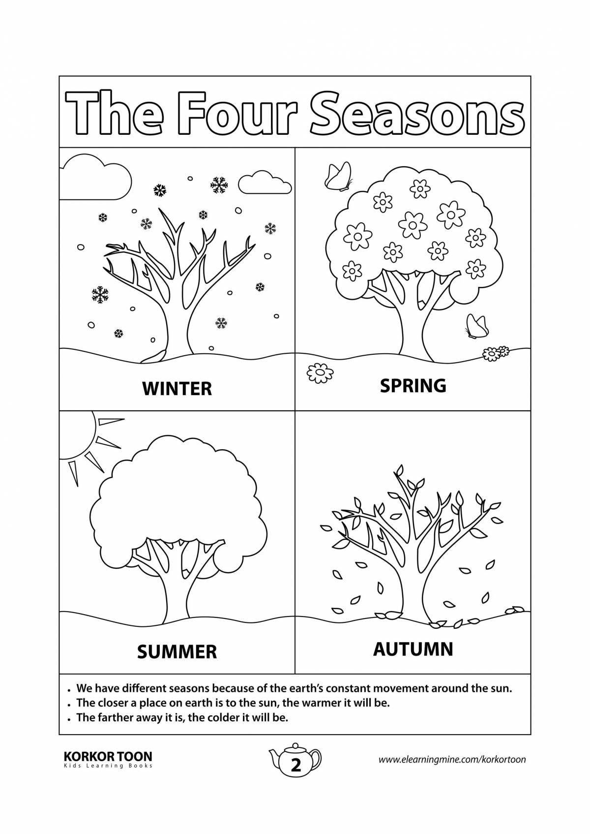 Luminous seasons coloring book