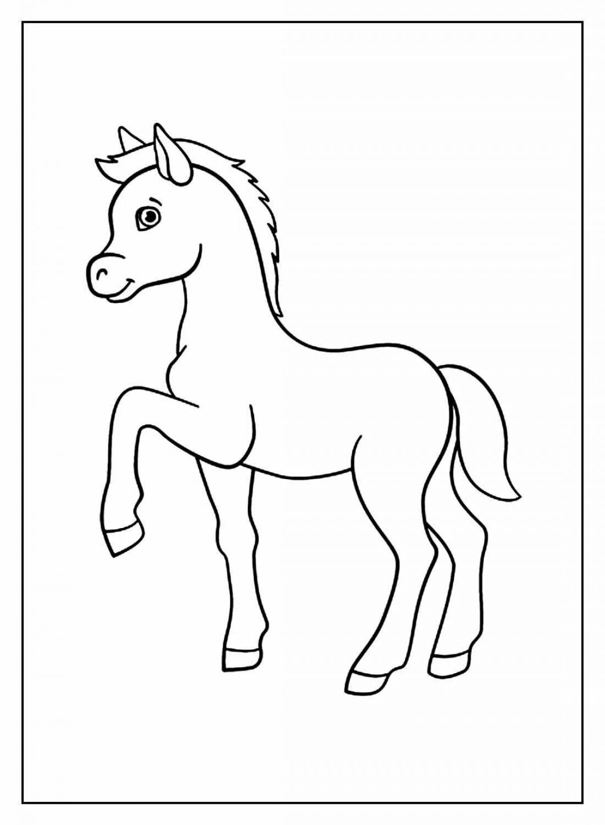 Coloring foal for kids