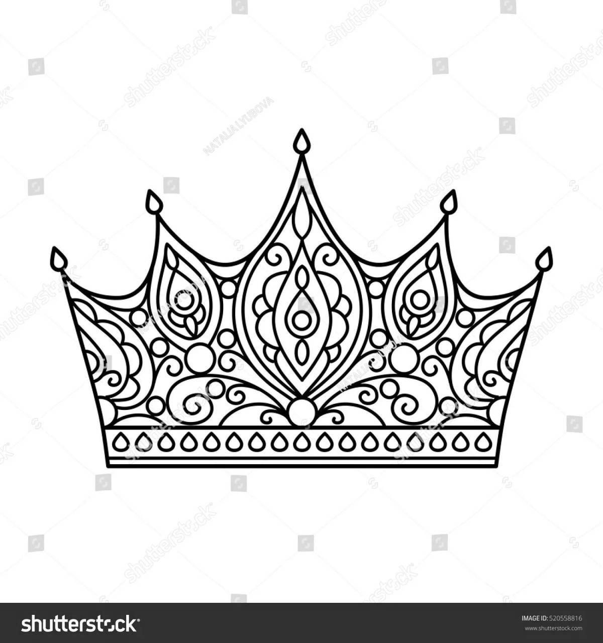 Adorable coloring crown for girls