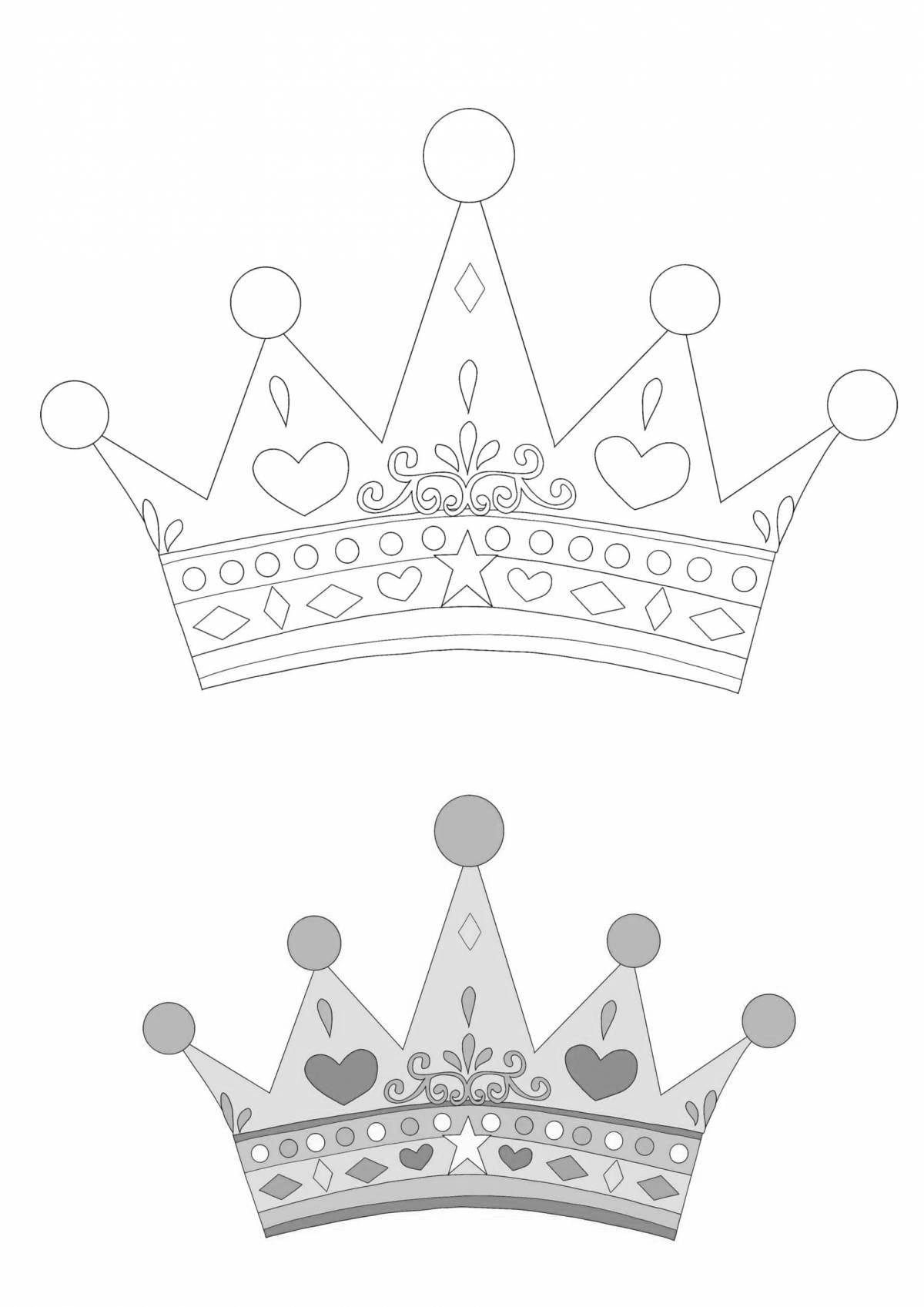 Elegant coloring crown for girls