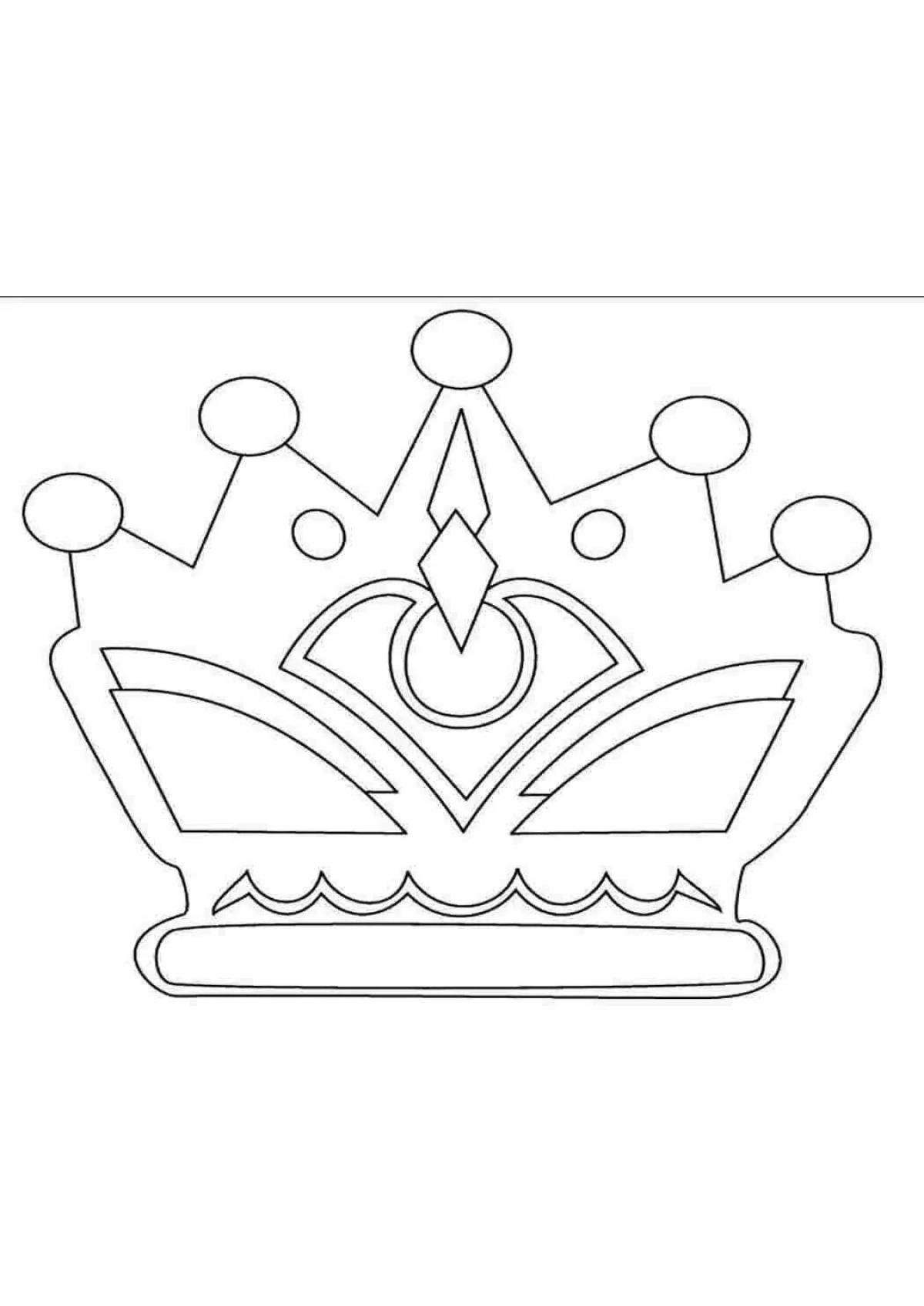 Dazzling crown coloring book for girls
