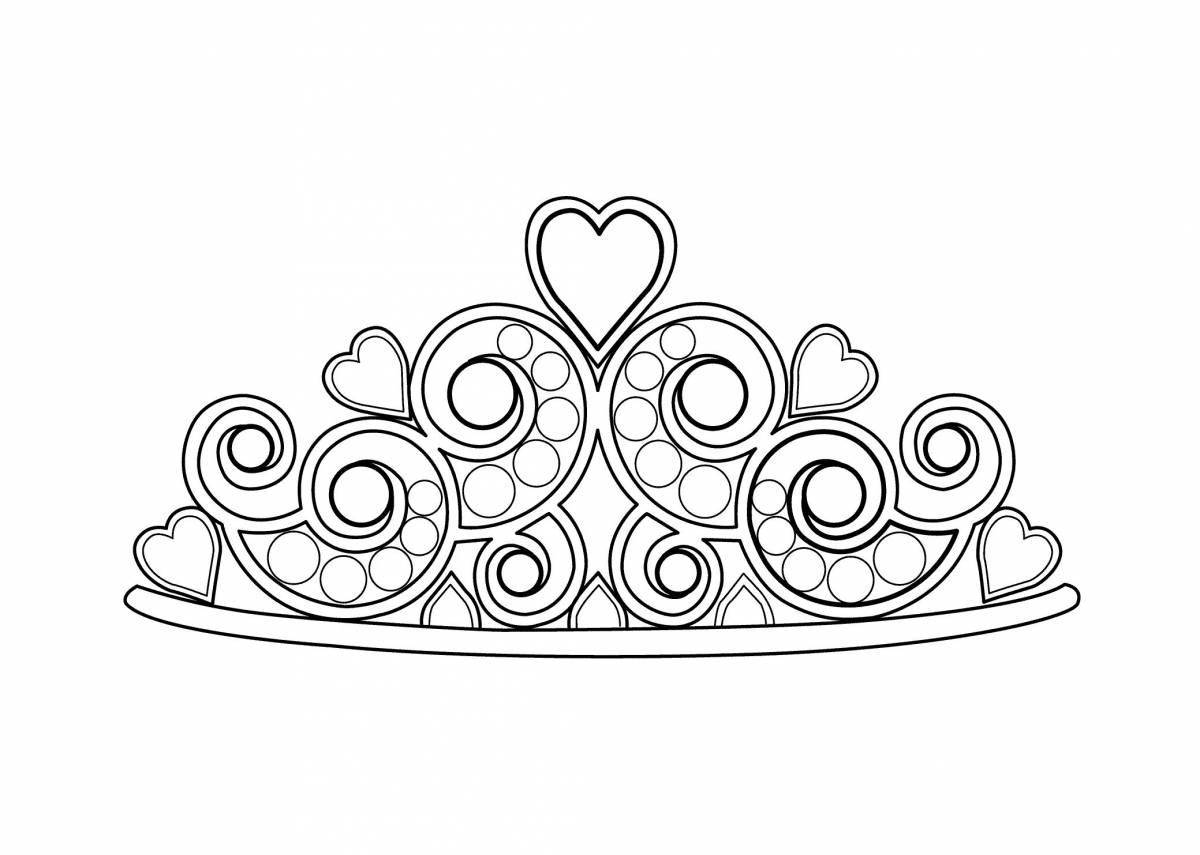 Amazing crown coloring book for girls