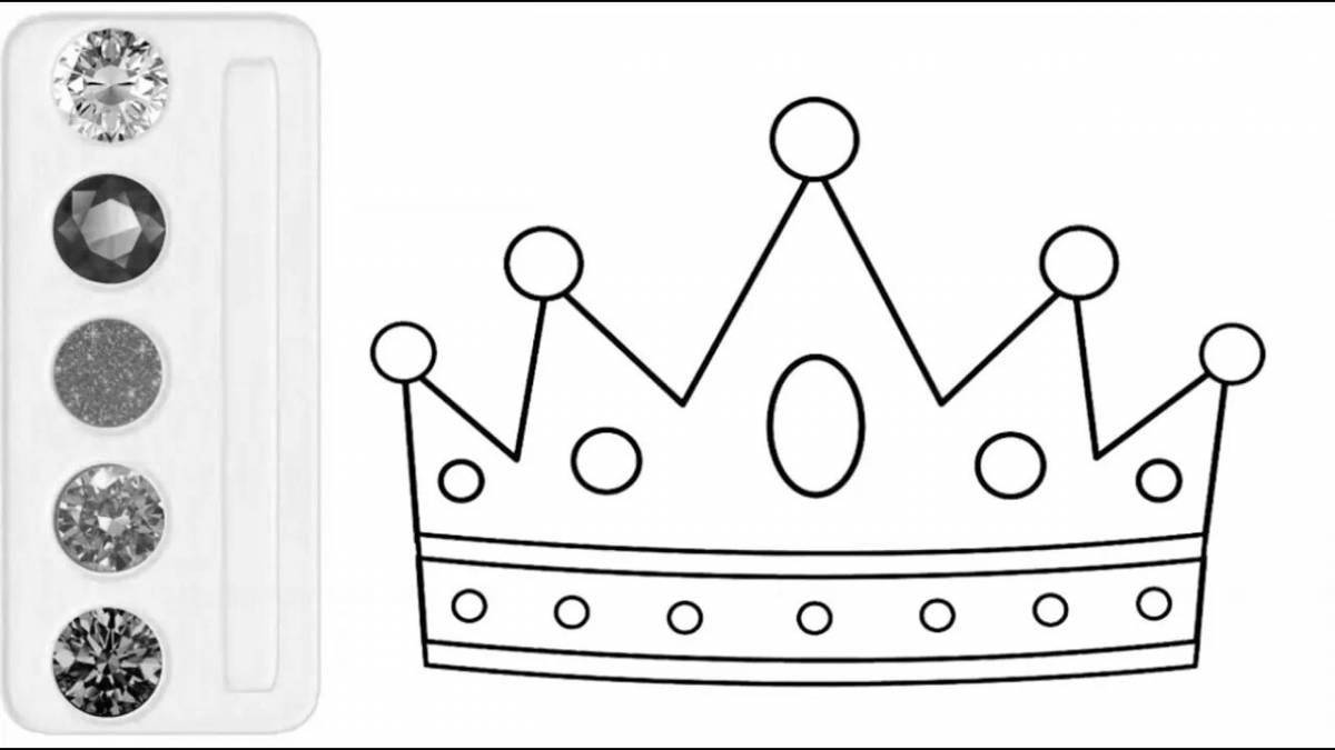 Восхитительная раскраска корона для девочек