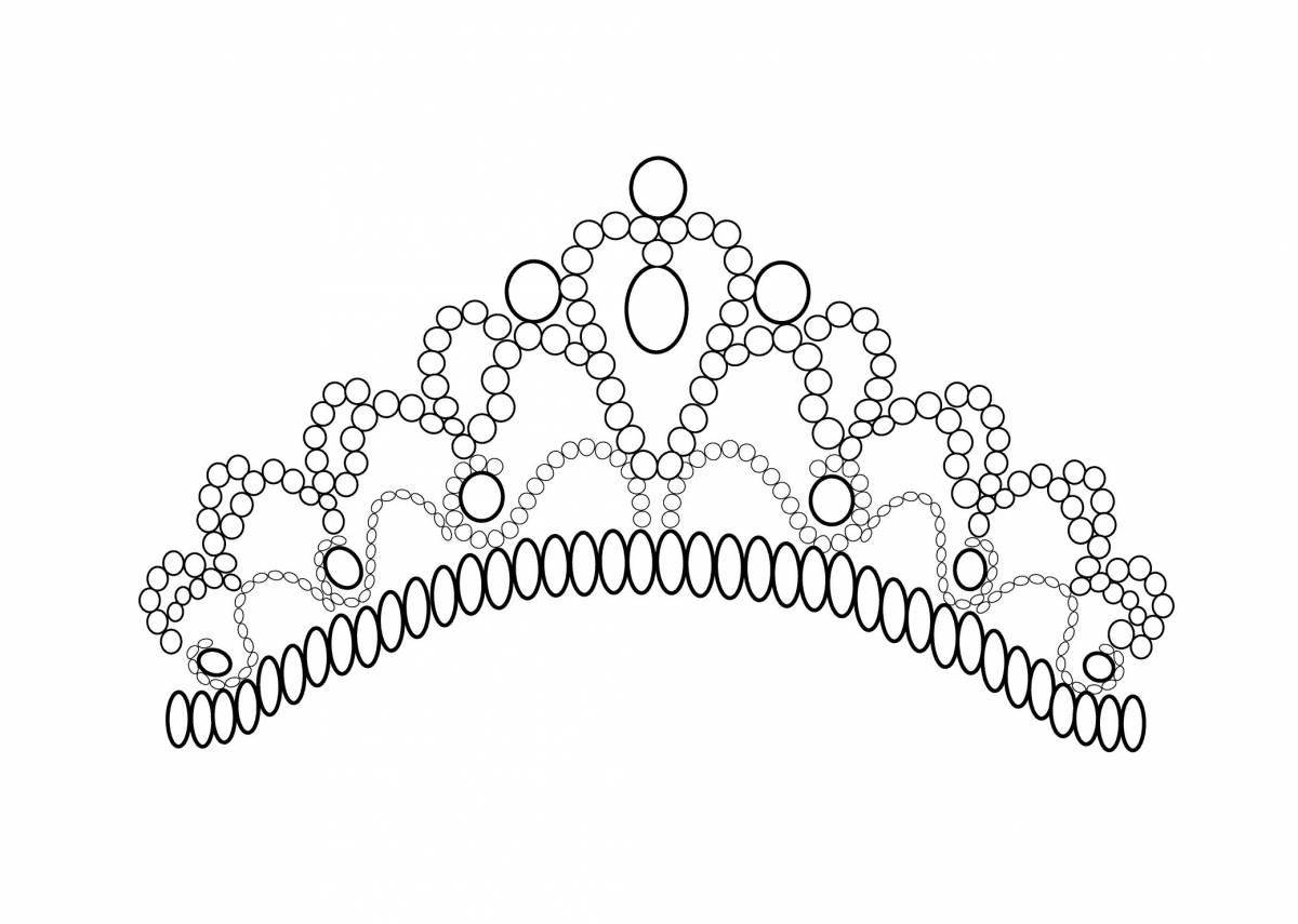 Exalted crown coloring page for girls